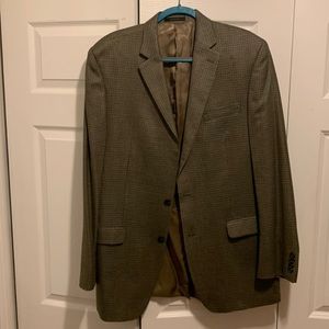Lauren Ralph Lauren silk/wool brown herringbone two-button sport coat 42XL